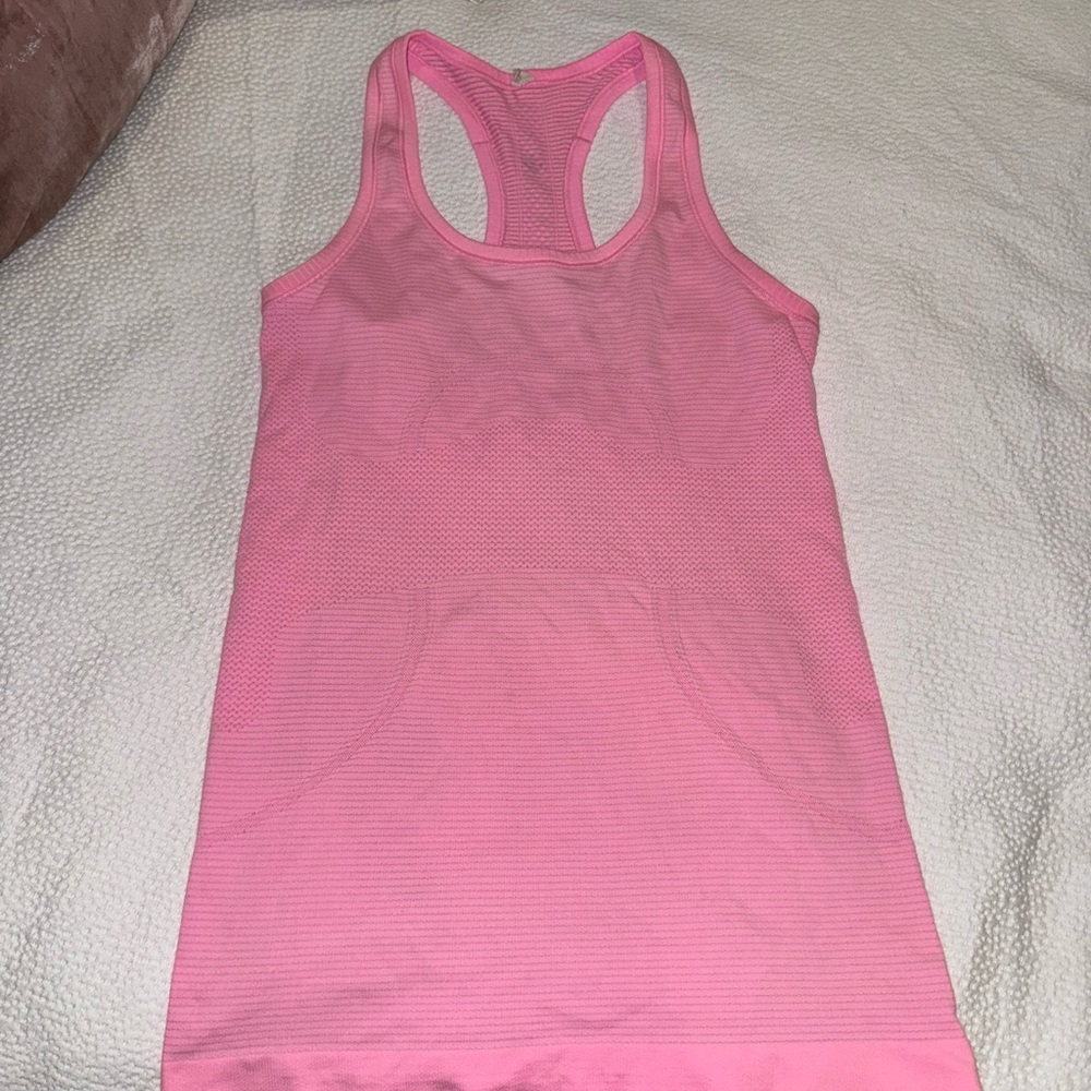 Lululemon Athletica Pink Fitted Sleeveless Tank Top